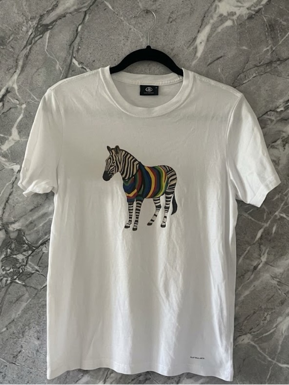 Paul Smith Multicolor Stripe Zebra Print Cotton T-Shirt Medium